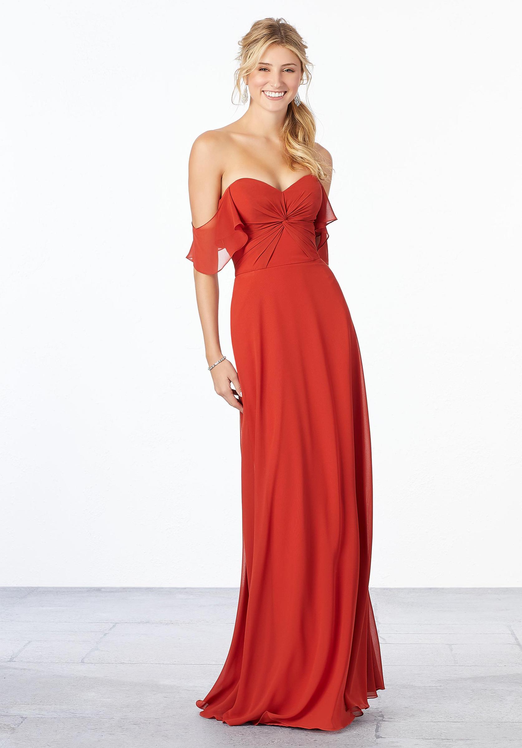 RED BRIDESMAID DRESS MORILIEE