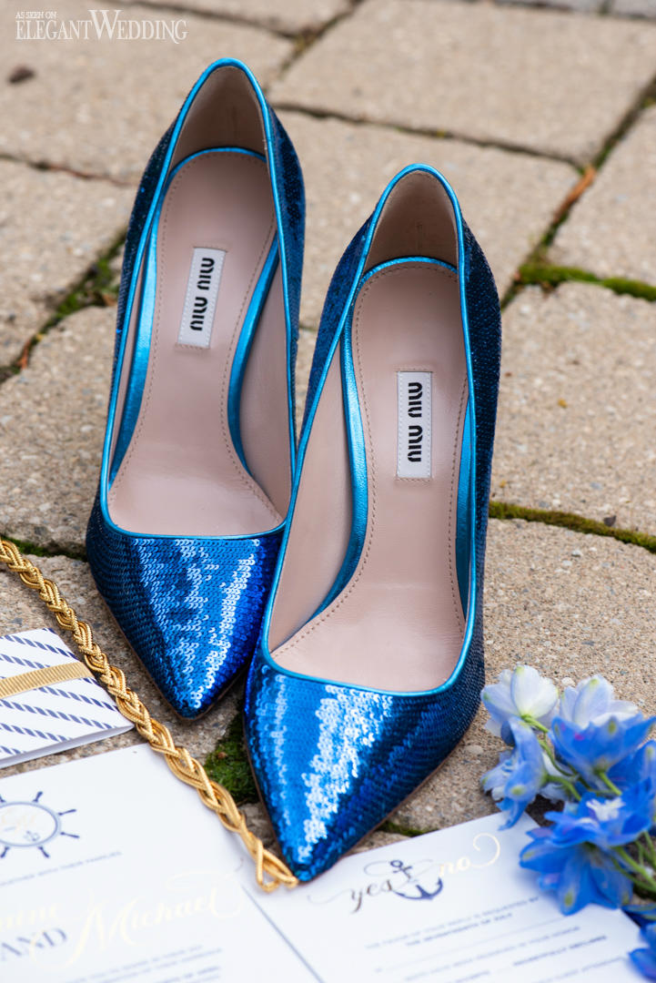 blue wedding shoes