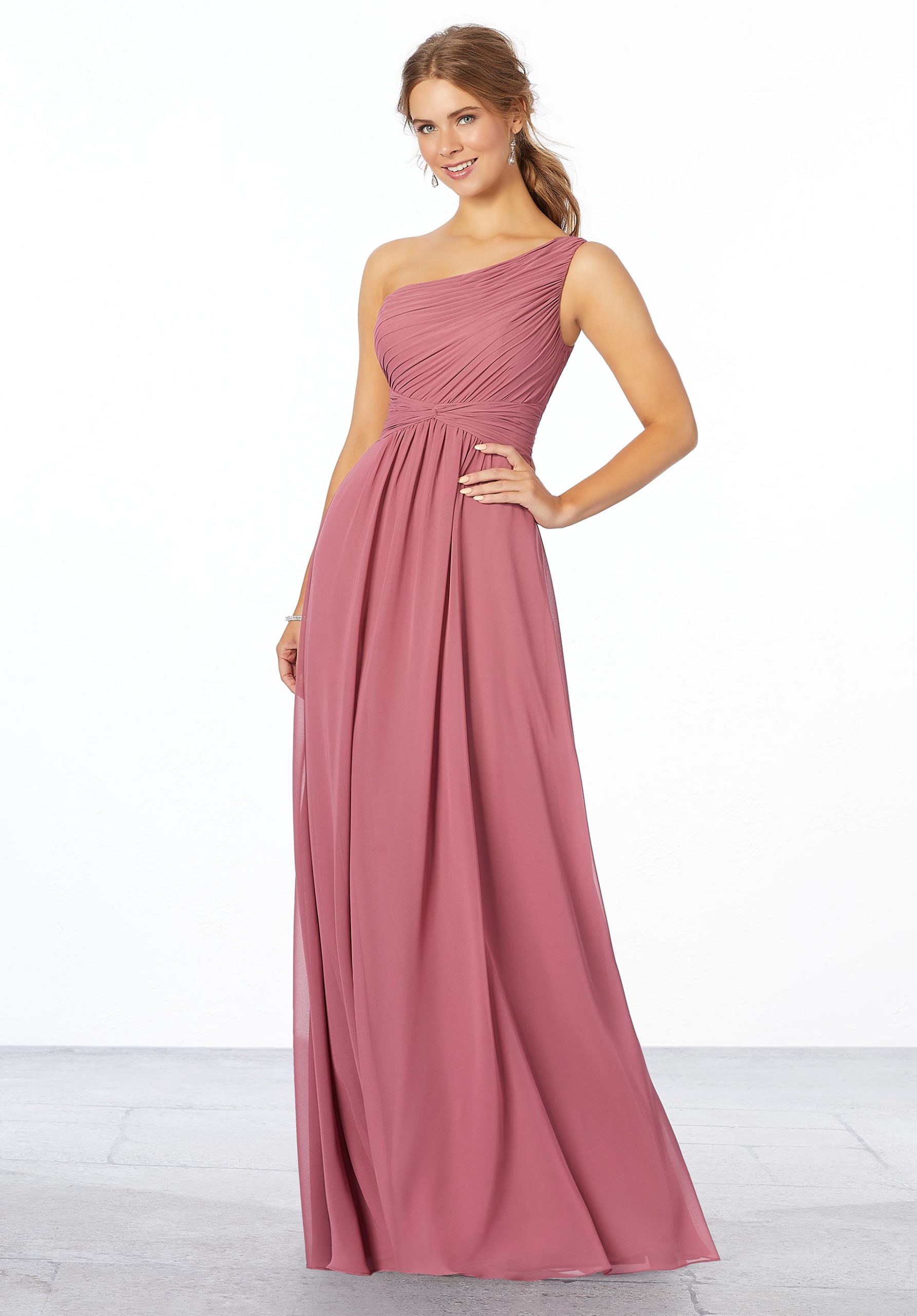 pink bridesmaid dress morilee