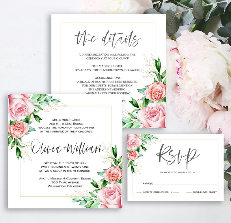 print your own wedding invitations, pretty invitations