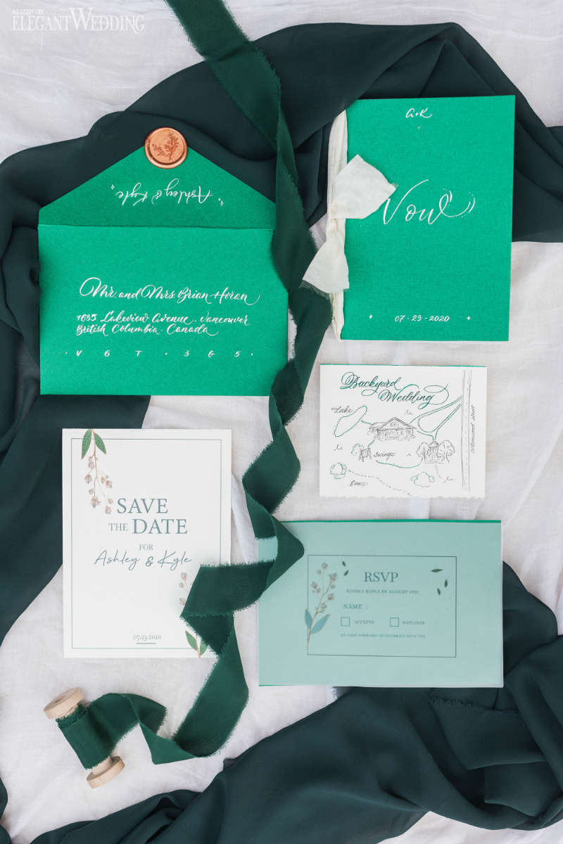 intimate garden wedding during covid 19 wedding invitation