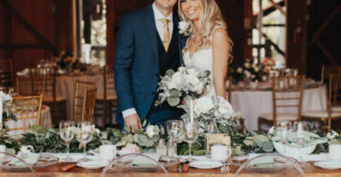 barn wedding honour table