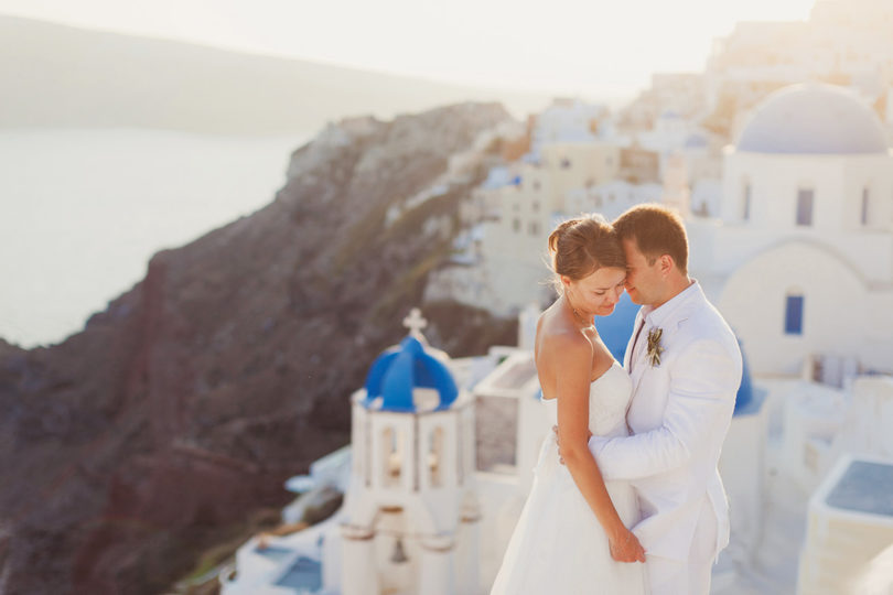 destination wedding in santorini