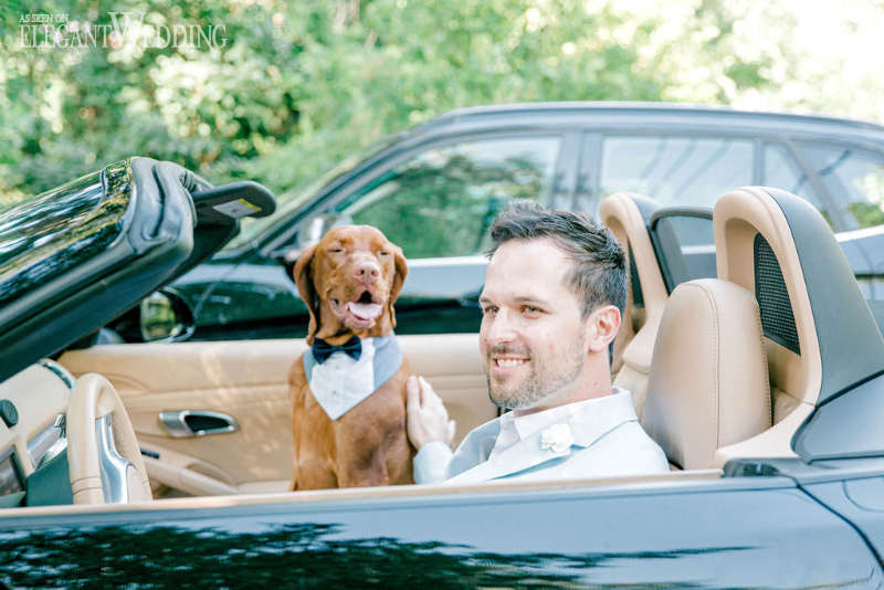 groom with fur baby