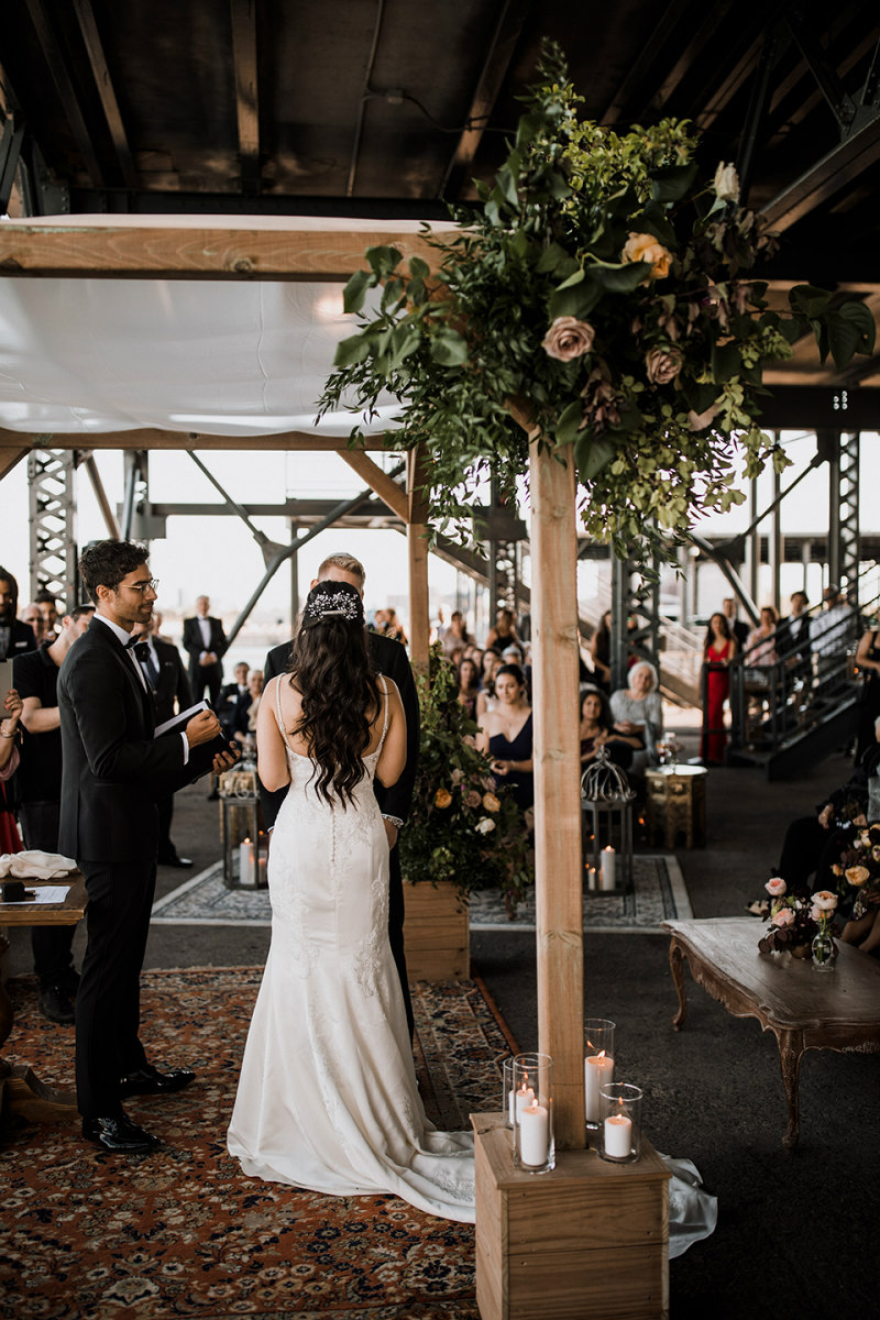 rustic wedding ceremony