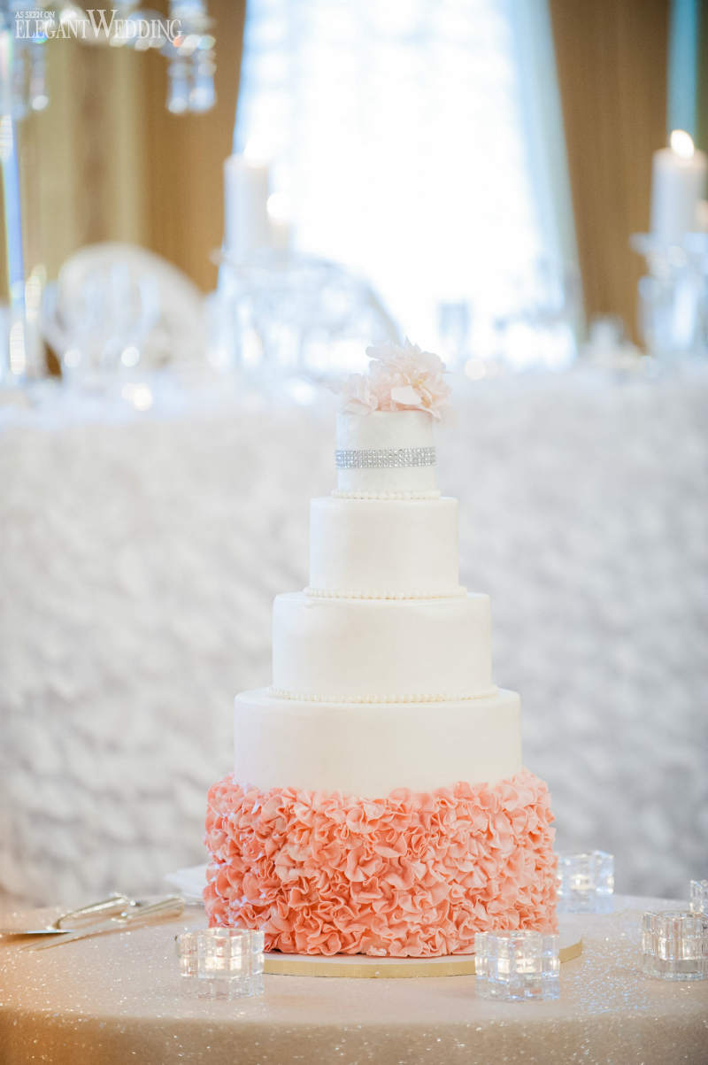 white wedding cake