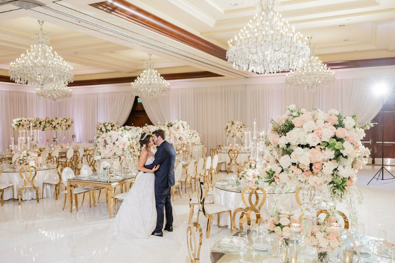 blush and gold wedding