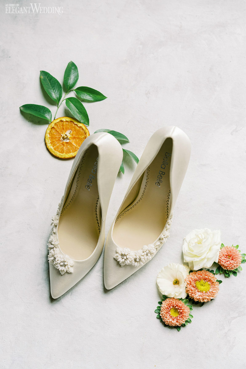 white wedding shoes