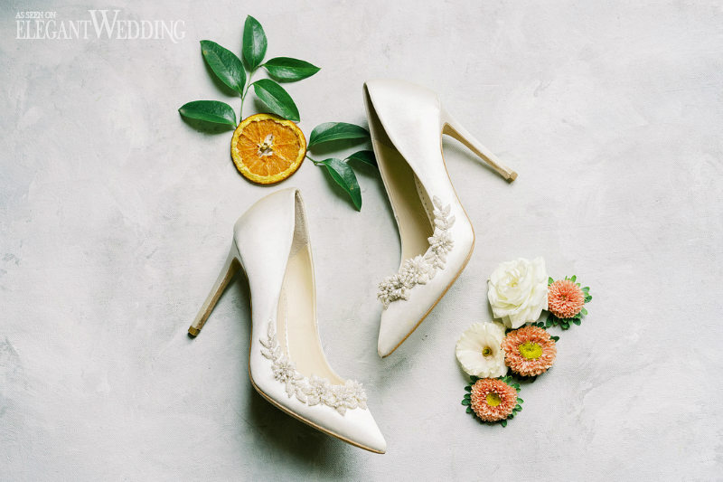 white wedding shoes