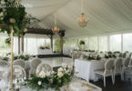 Green and white garden wedding