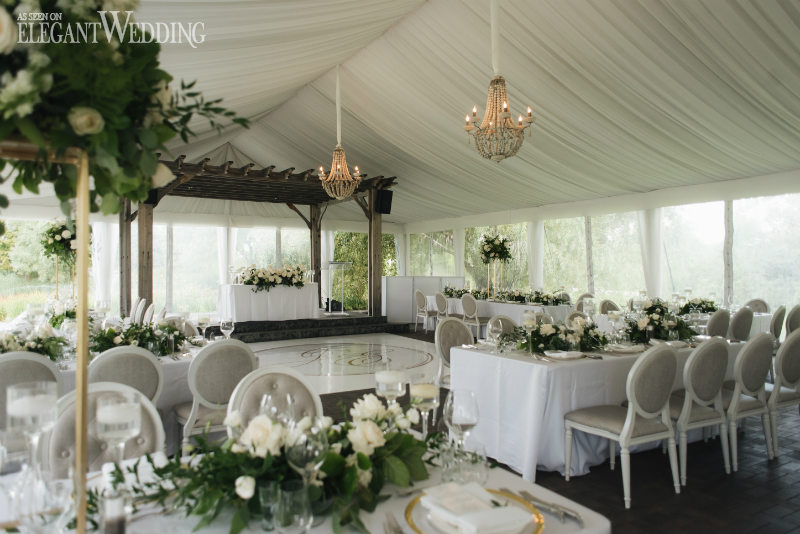 Green and white garden wedding