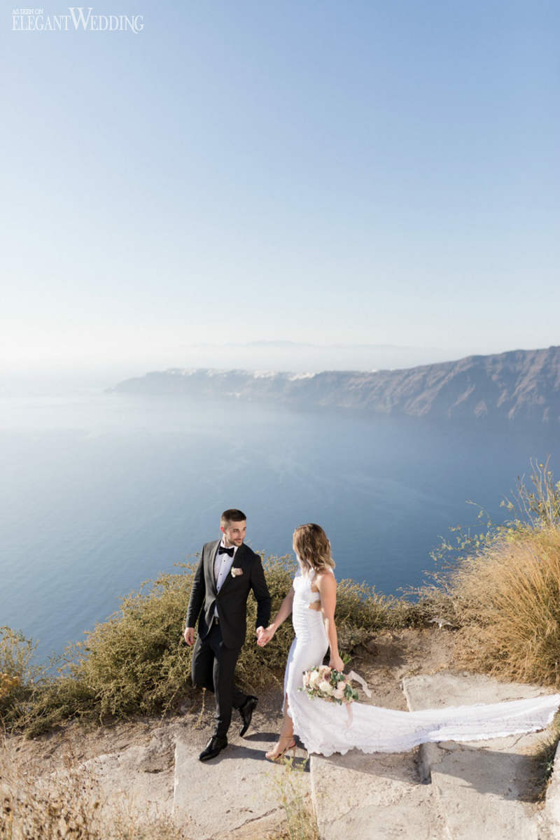 destination wedding in greece water front