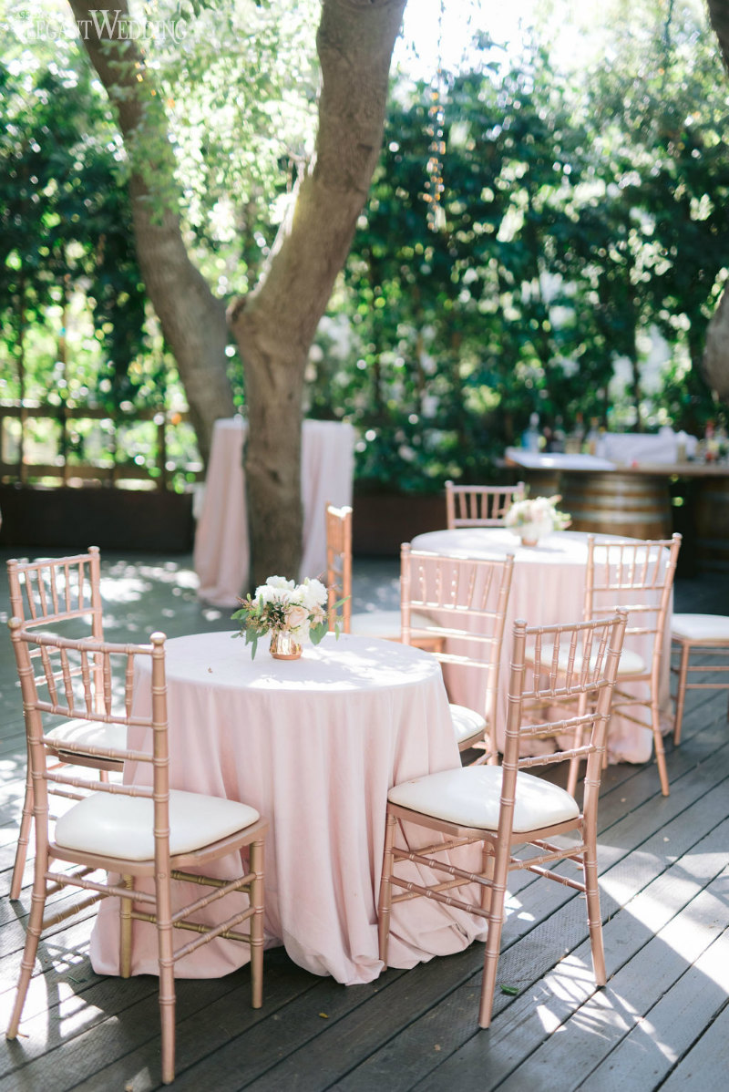 honour table for a pink and white rustic wedding theme