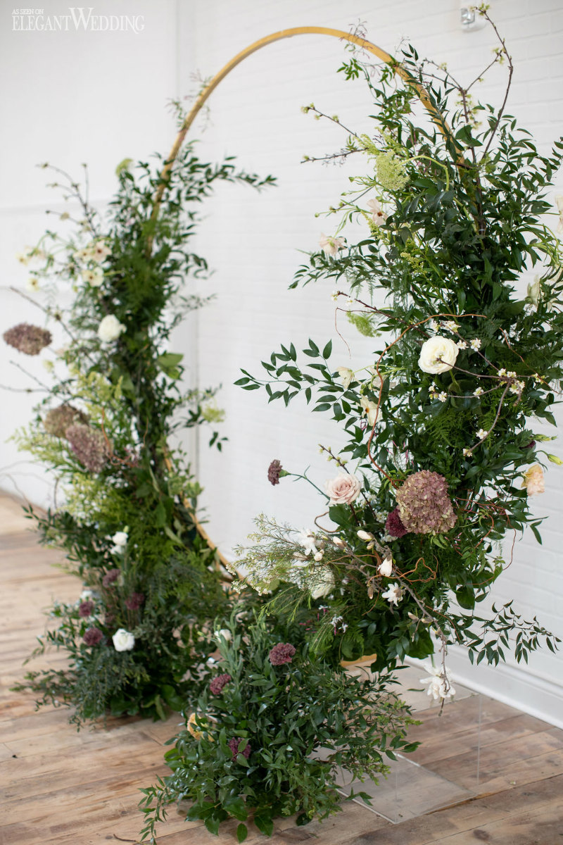 rustic garden wedding arch