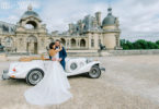 modern romantic wedding at a chateau