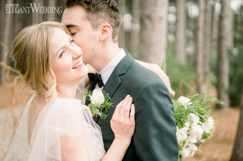 bride and groom in a whimsical wedding