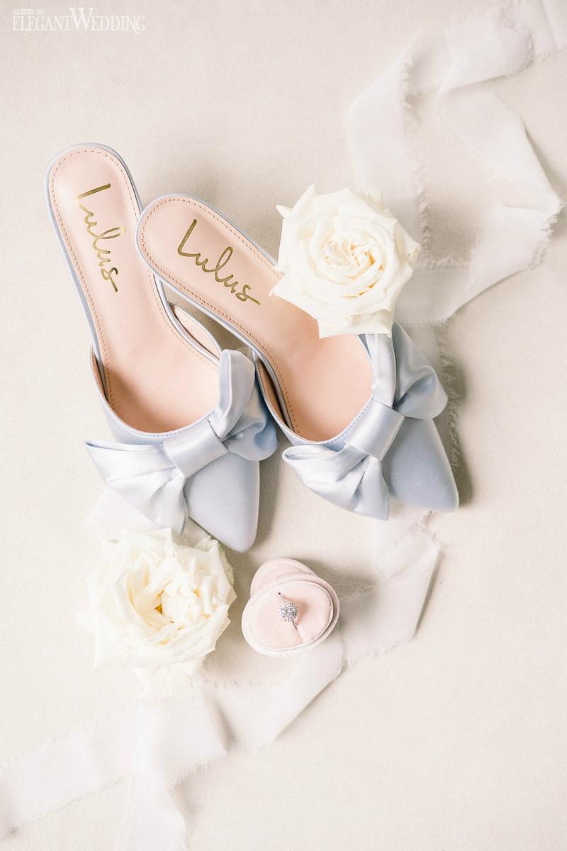 soft blue shoes for a bride