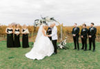 wedding ceremony in a vinyard