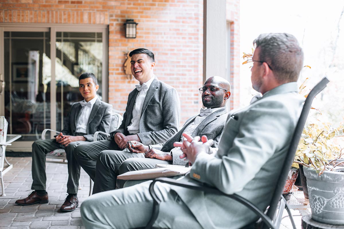 groom with his groomsmen