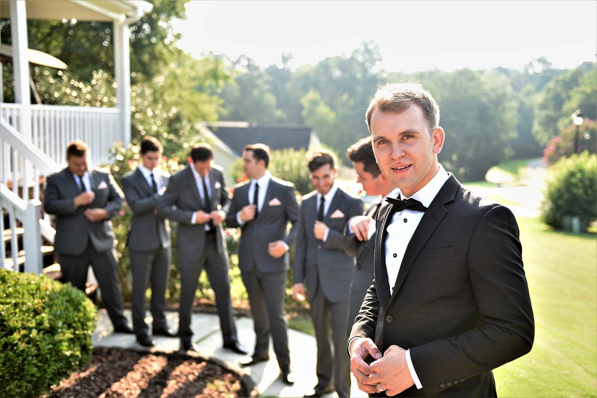 groom with his groomsmen