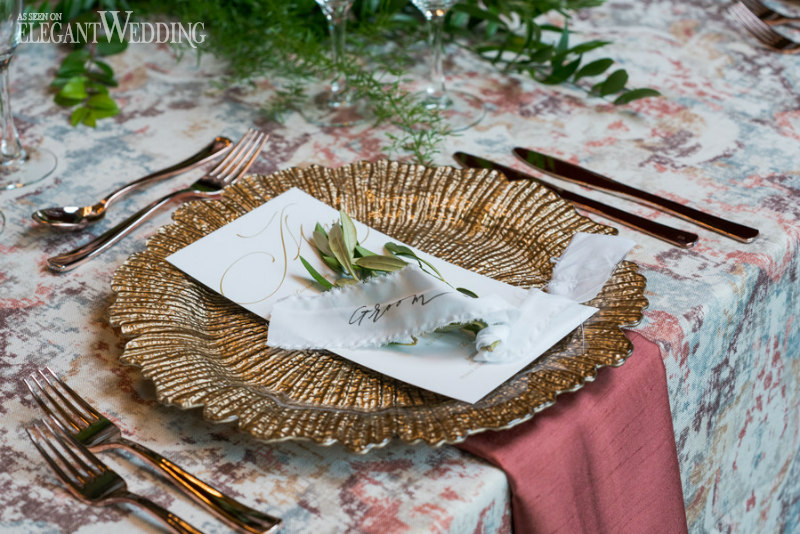 european wedding table setting