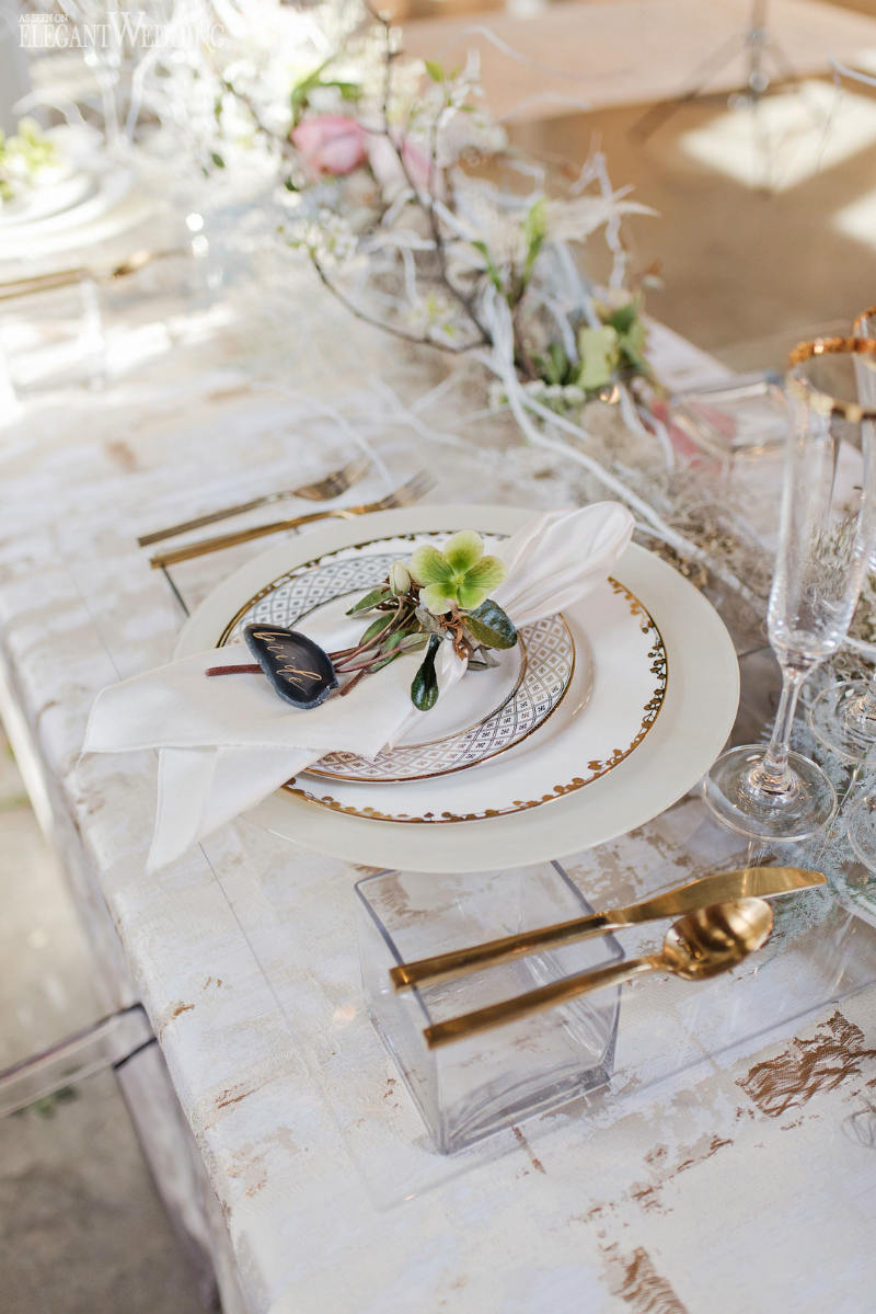 fairytale wedding theme table setting