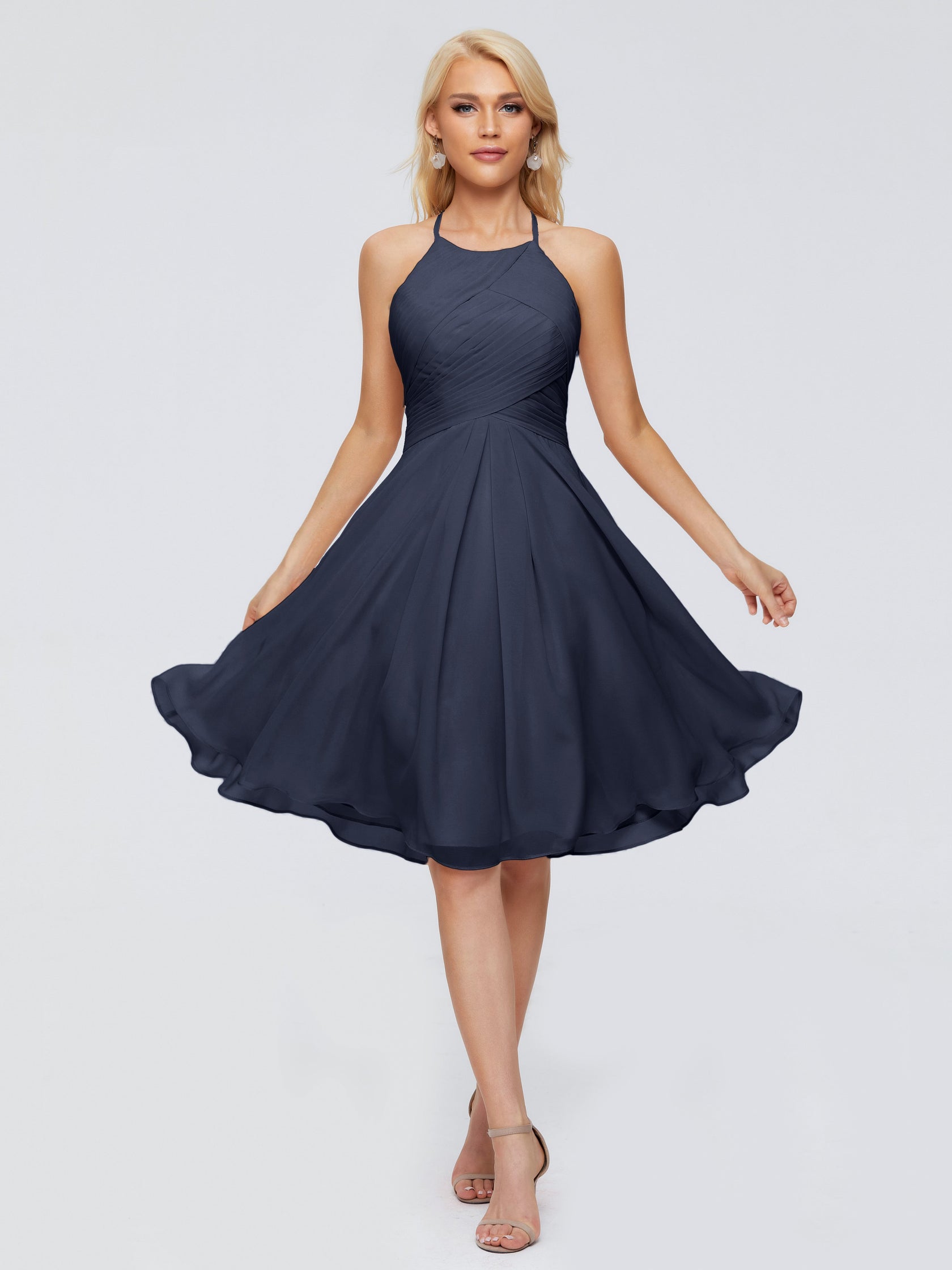 Cicinia bridesmaid dresses in dark navy