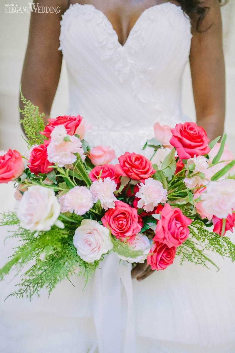 bride and groom in a micro valentine's wedding