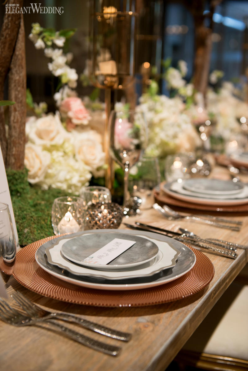 glam wedding table decor