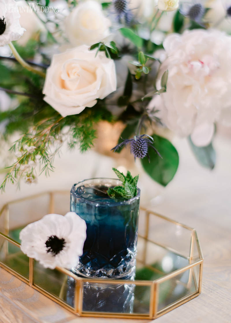 blue signature wedding drink