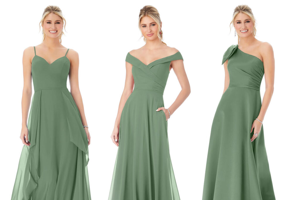 moss green bridesmaid dresses