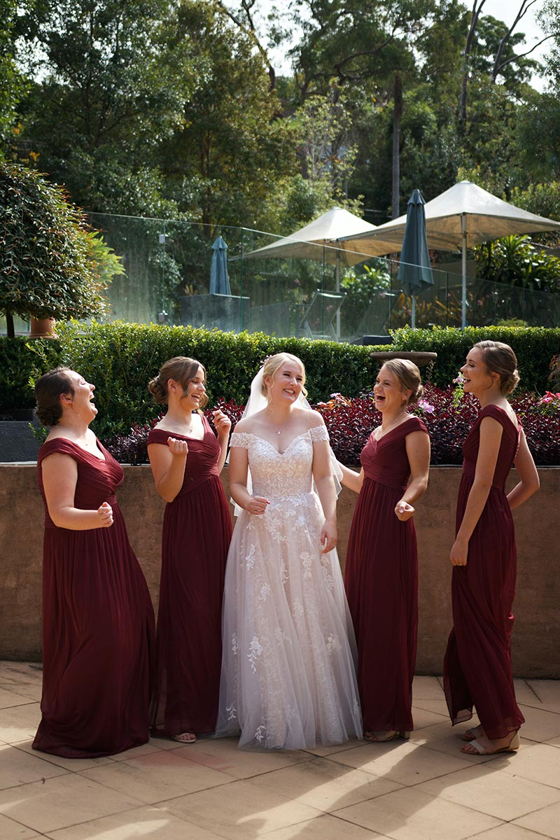 muted wine bridesmaid dresses