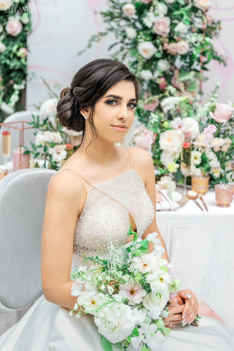 beautiful bride in a whimsical wedding theme