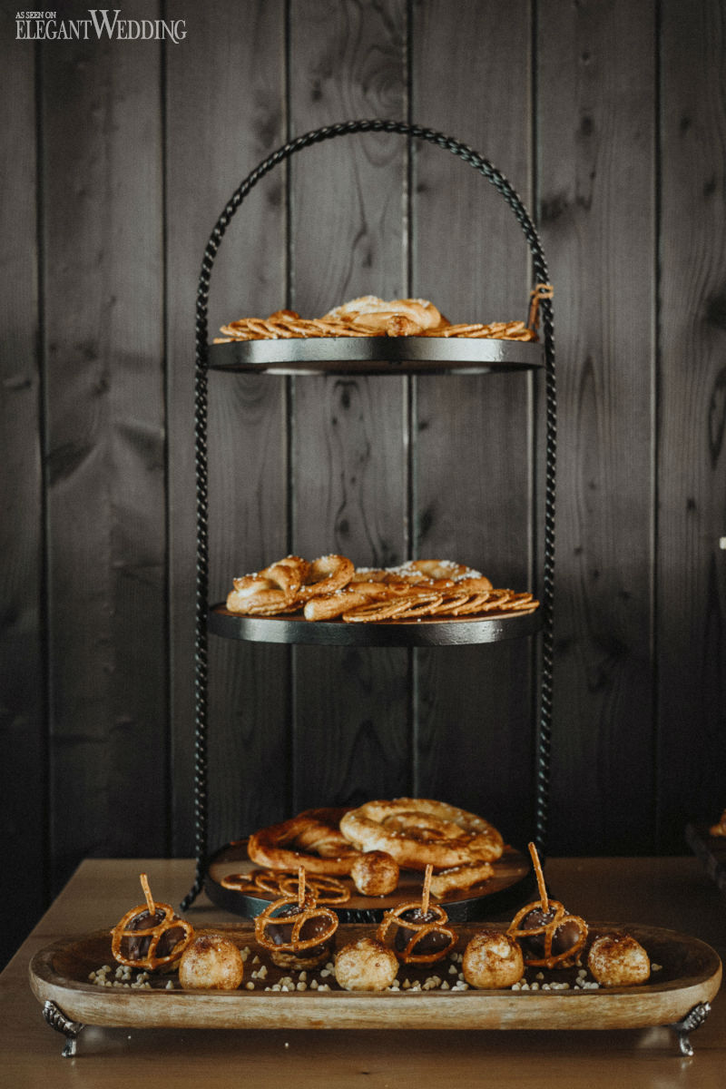 pretzels at a wedding