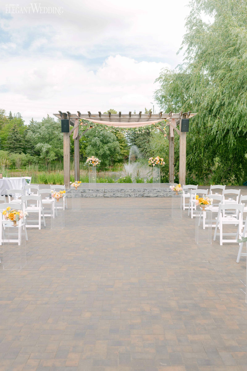 yellow and white wedding ceremony