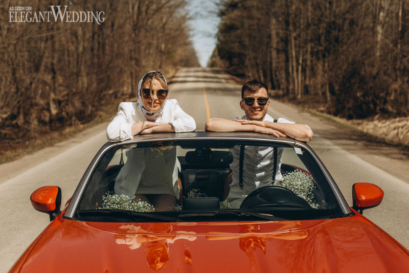 retro engagement shoot