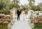 outdoor garden wedding ceremony