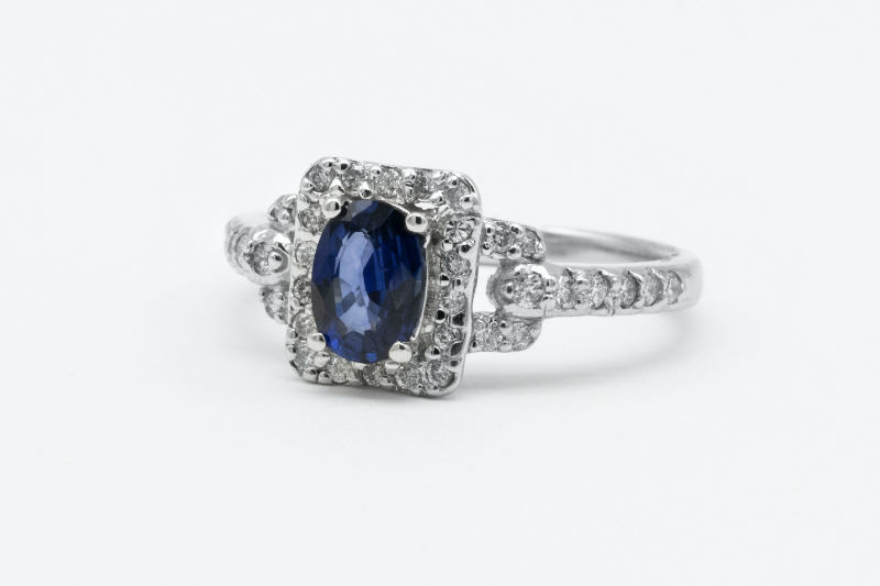 blue stone wedding ring