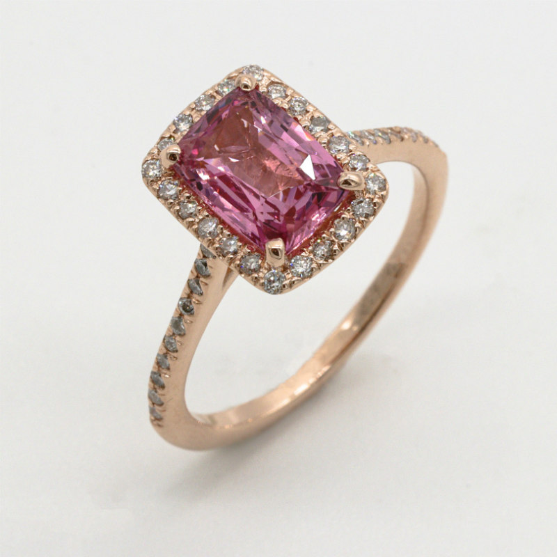 pink diamond wedding ring