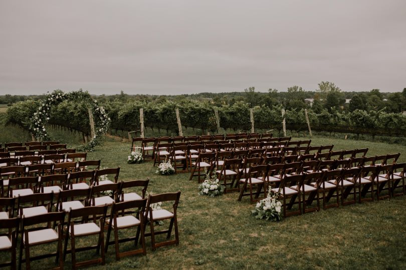 rustic wedding ceremony