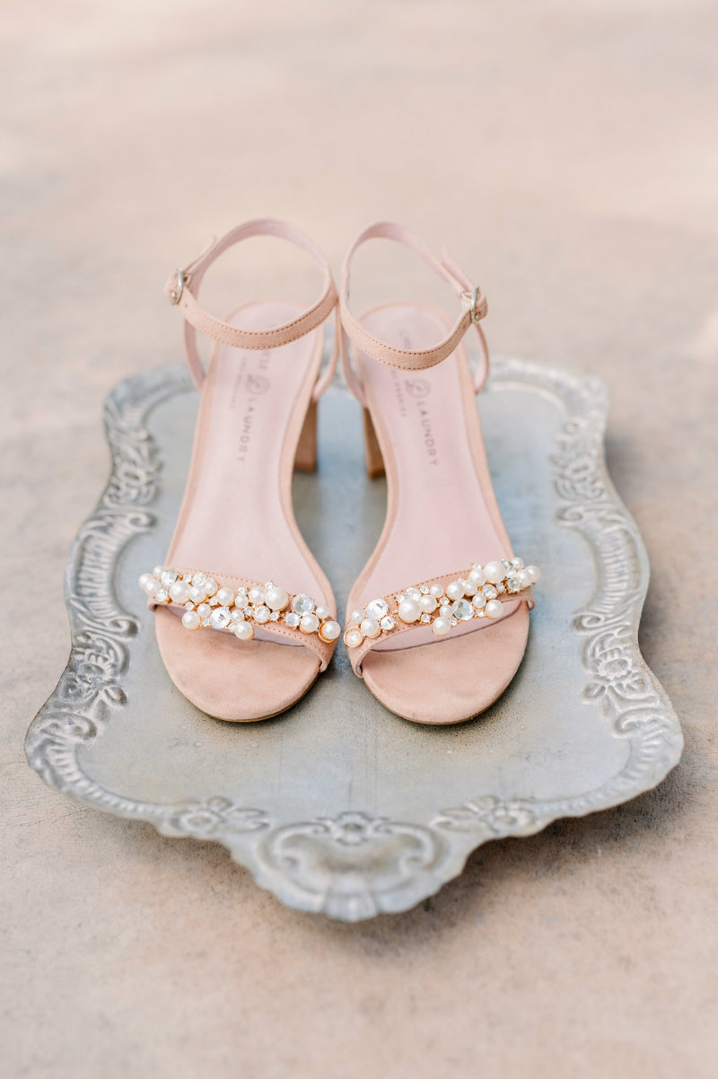 pink wedding shoes