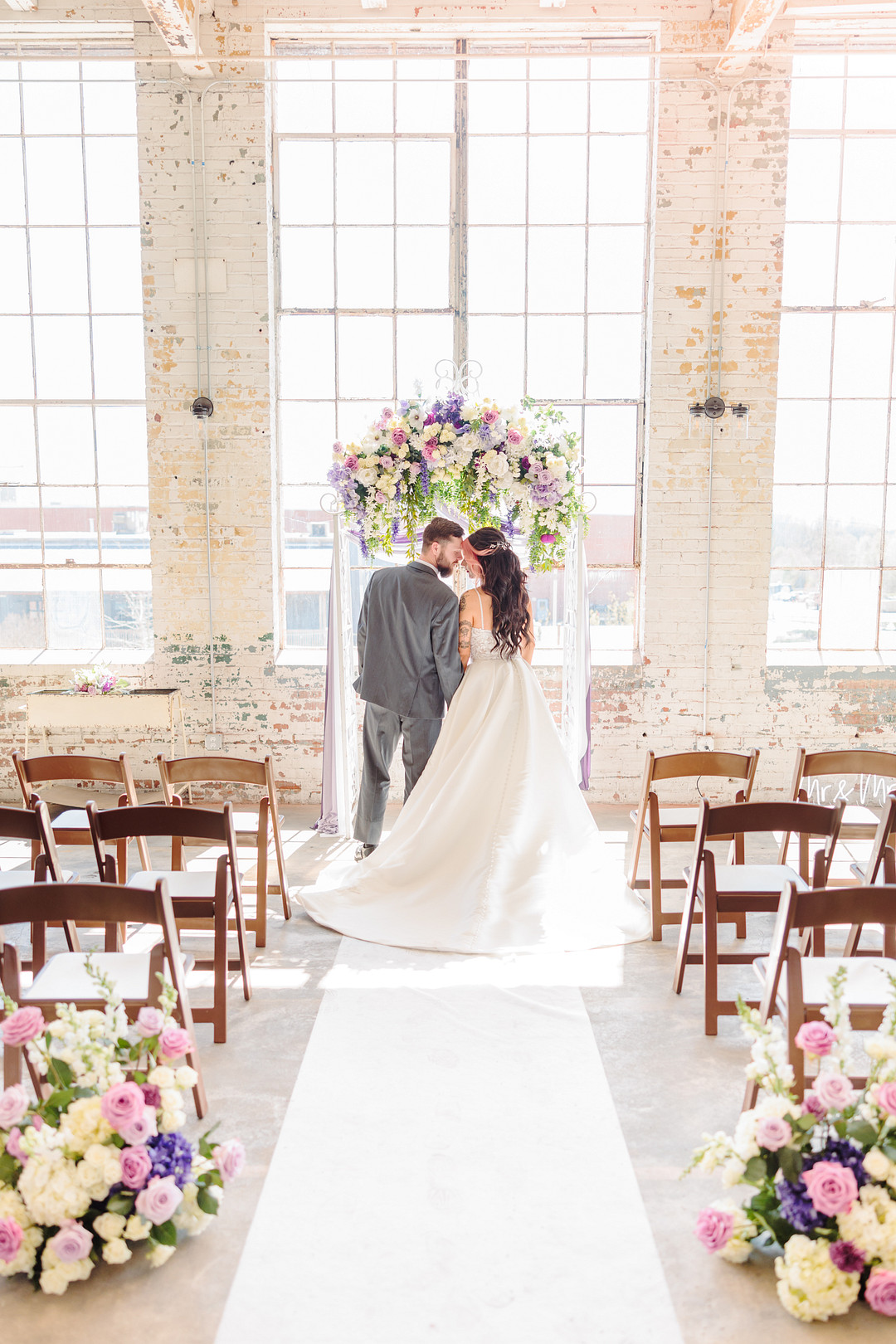 lavender wedding ceremony