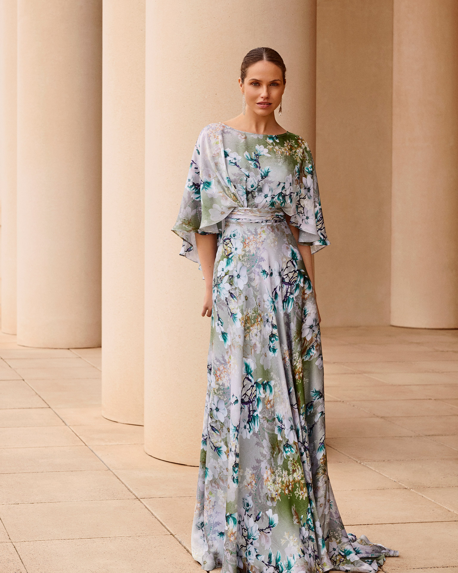 mother of the bride floral gown