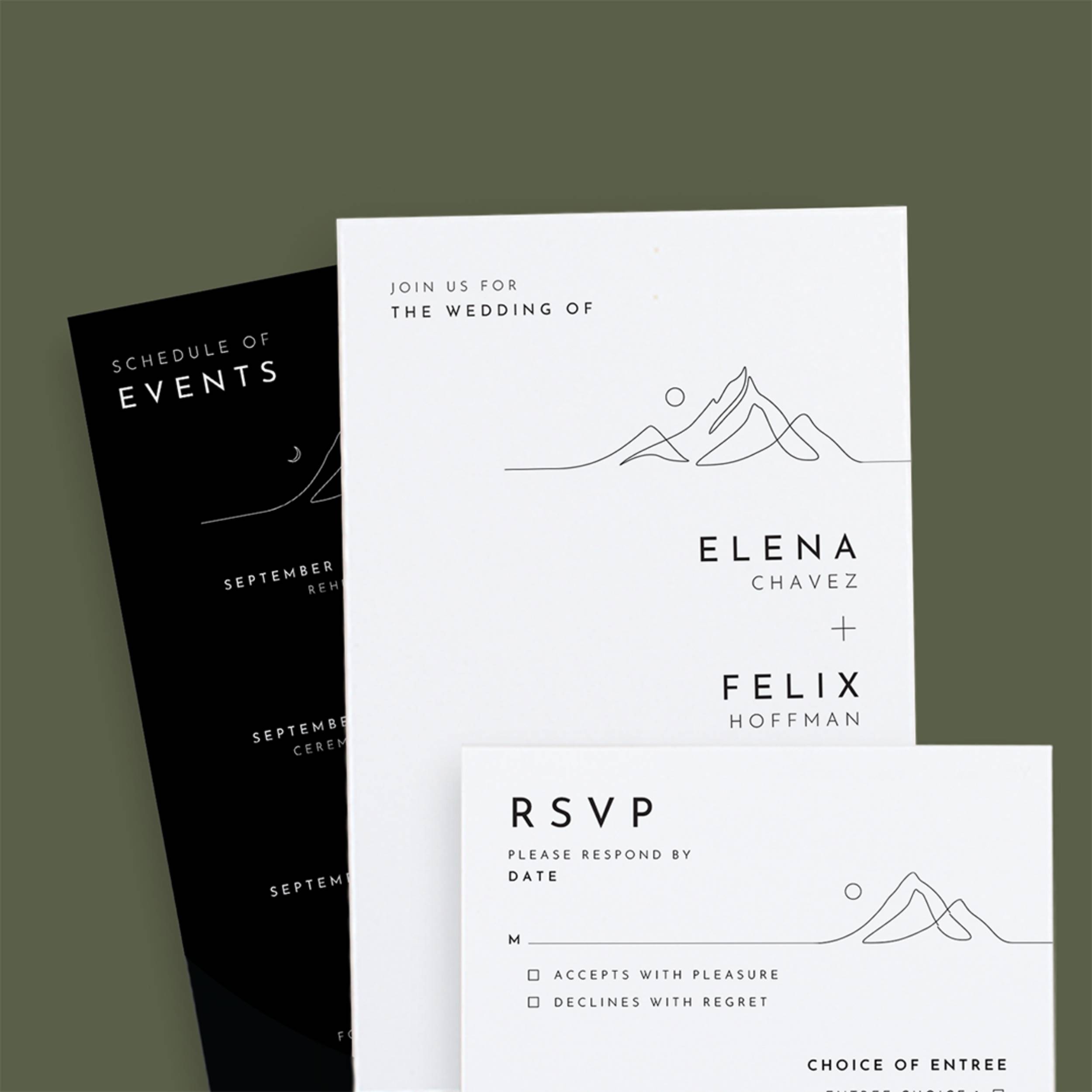 rustic wedding invitation