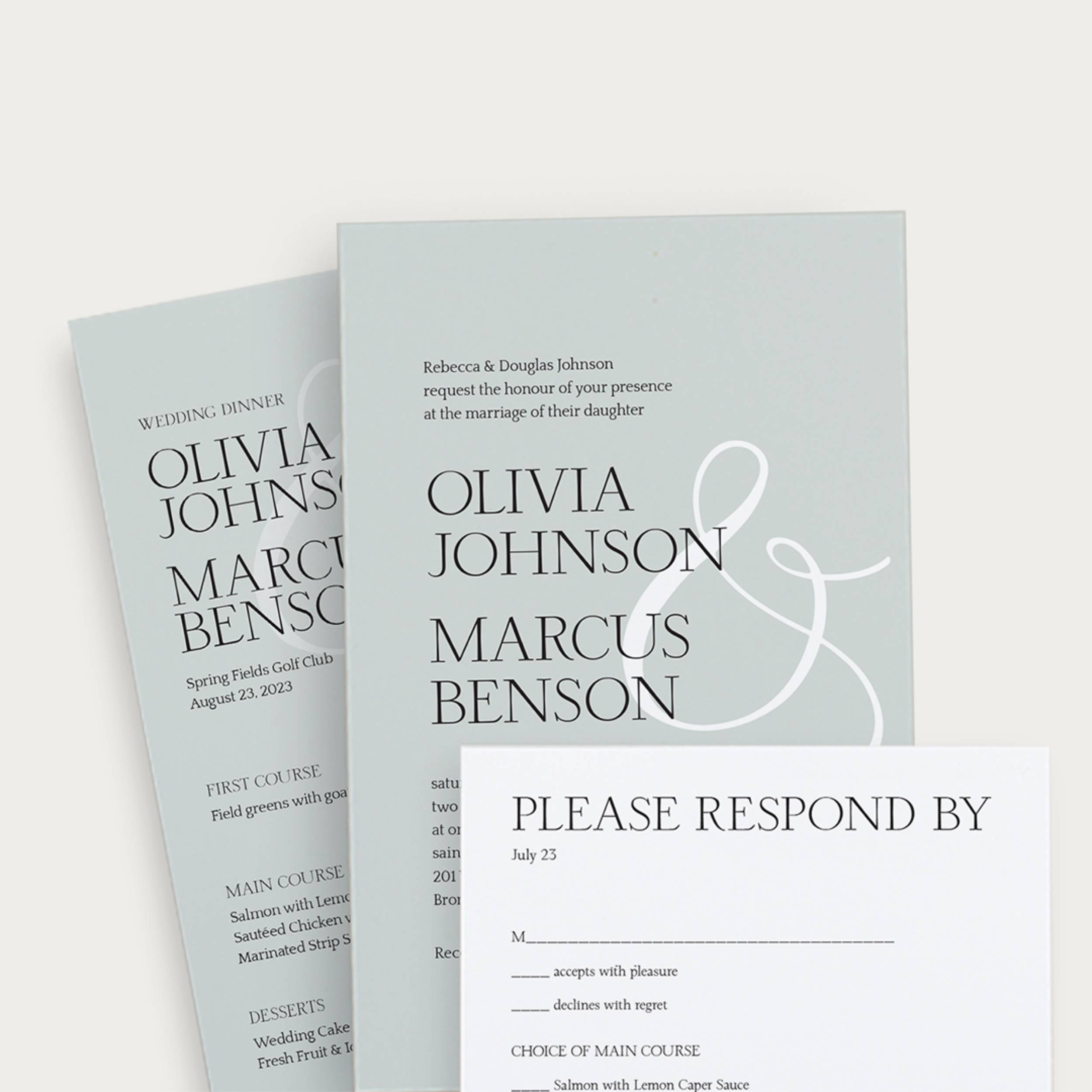 modern wedding invitation