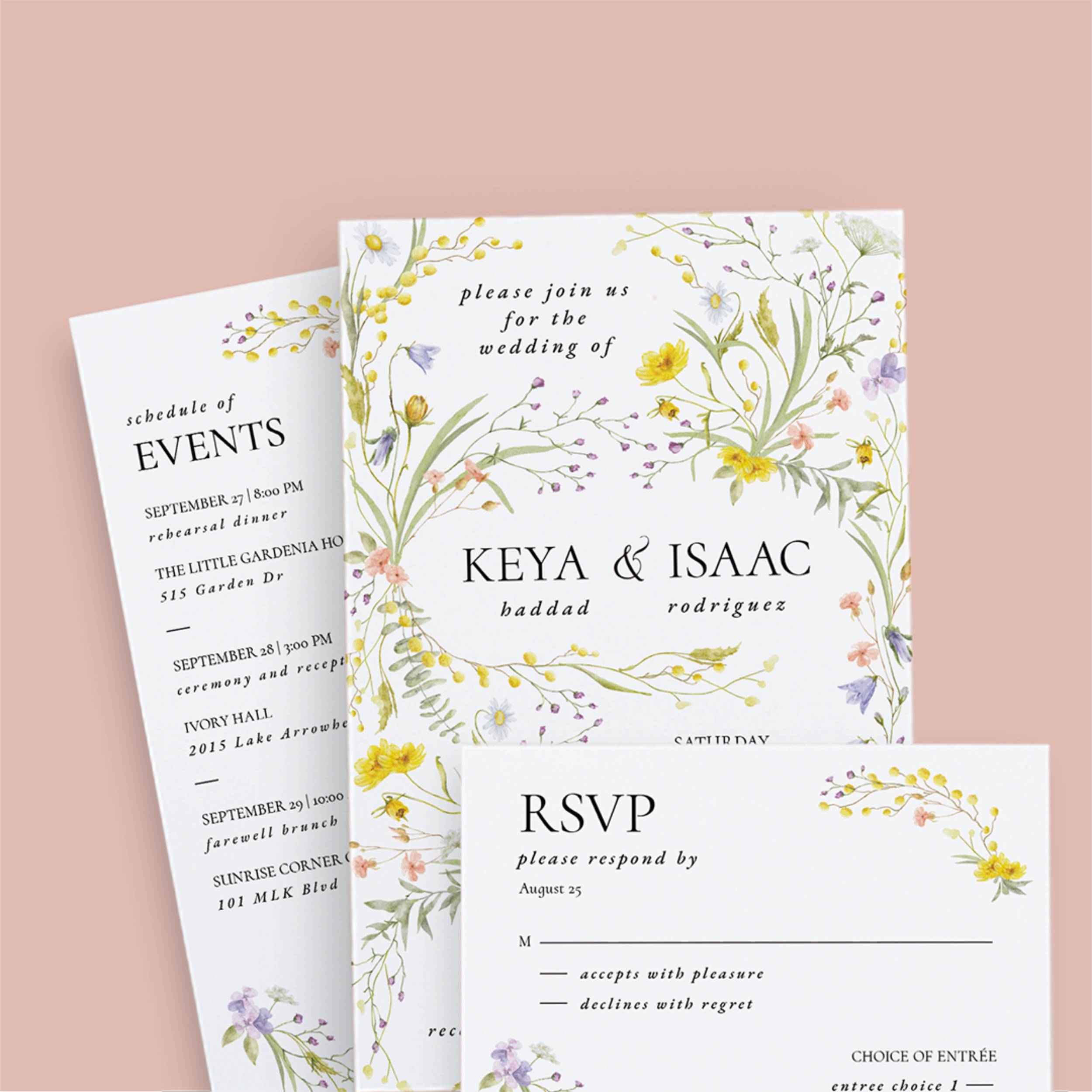 romantic wedding invitations