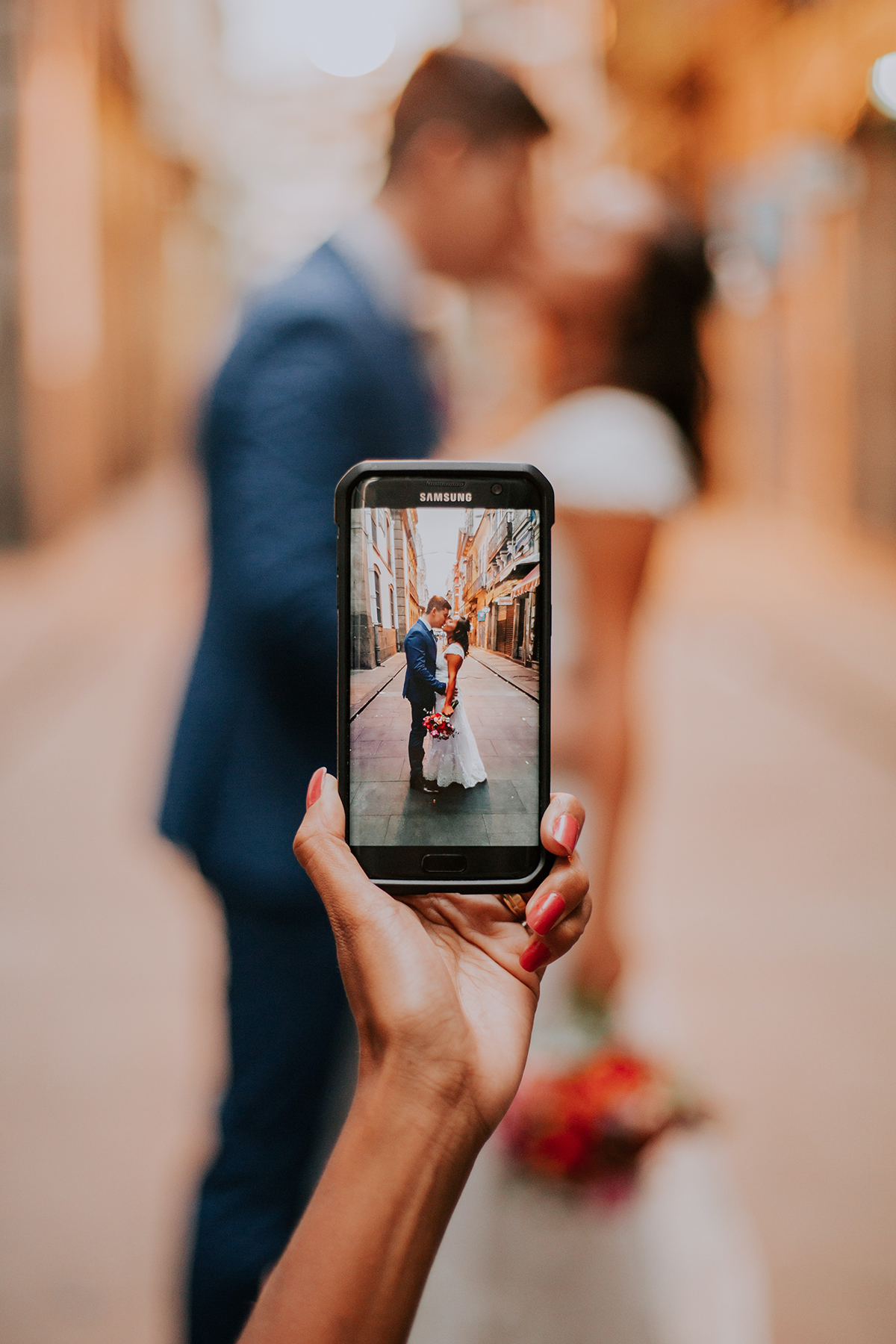 video call for a wedding