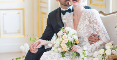 vintage bride and groom