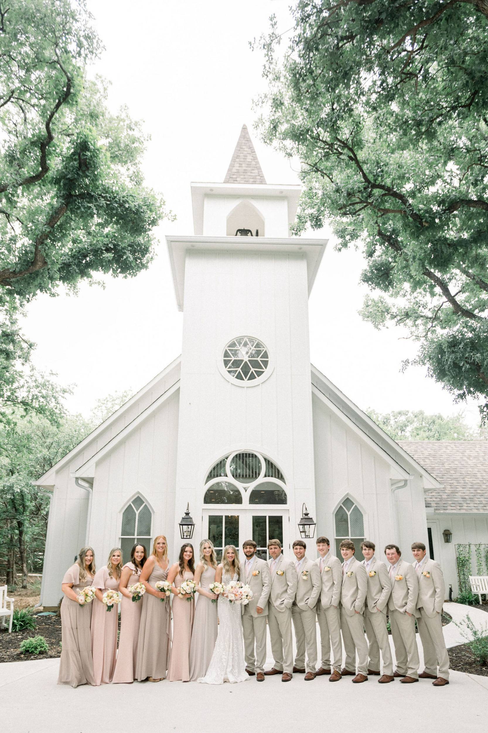 rustic wedding bridal party