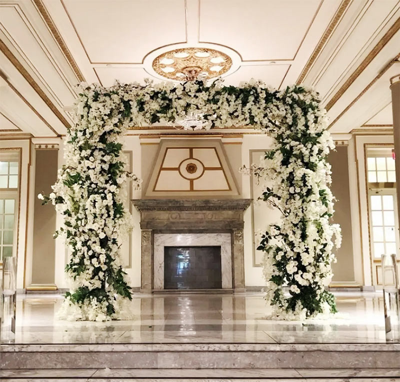 silk flower arch